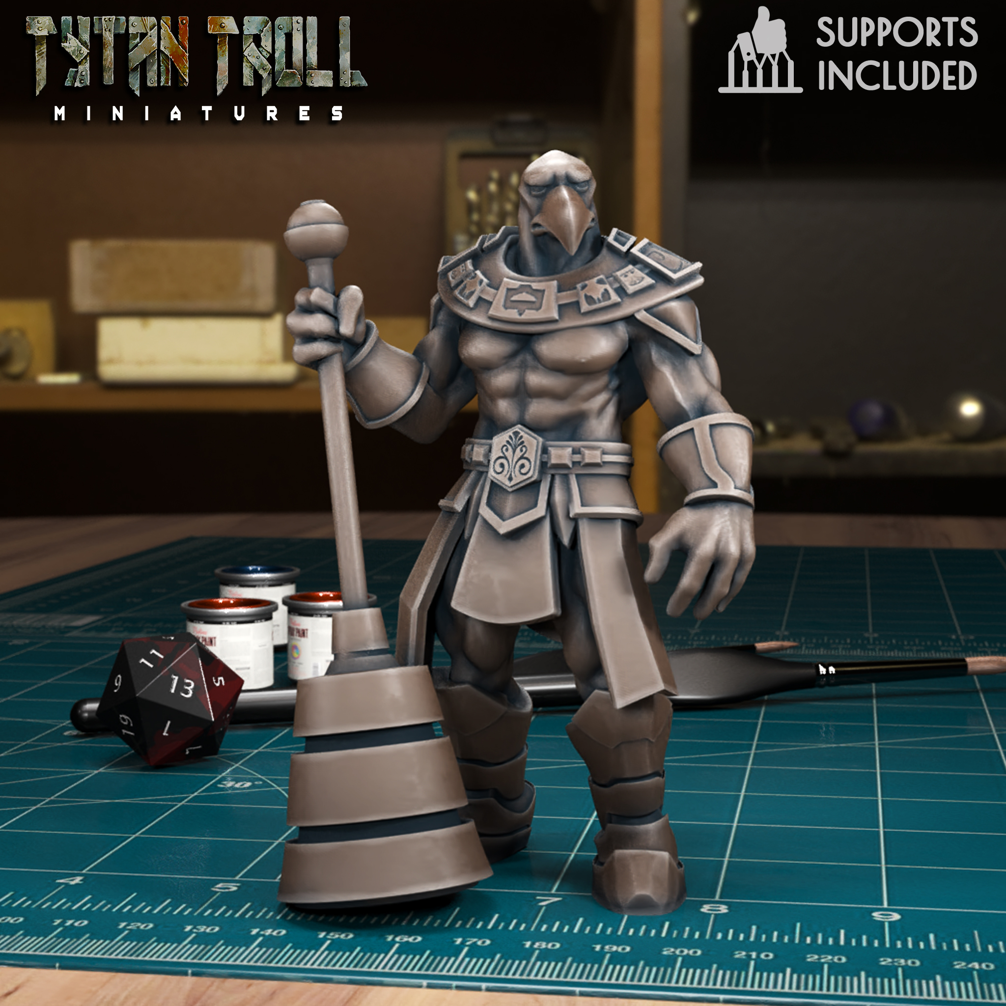 Amber Golem 03 [Pre-Supported]